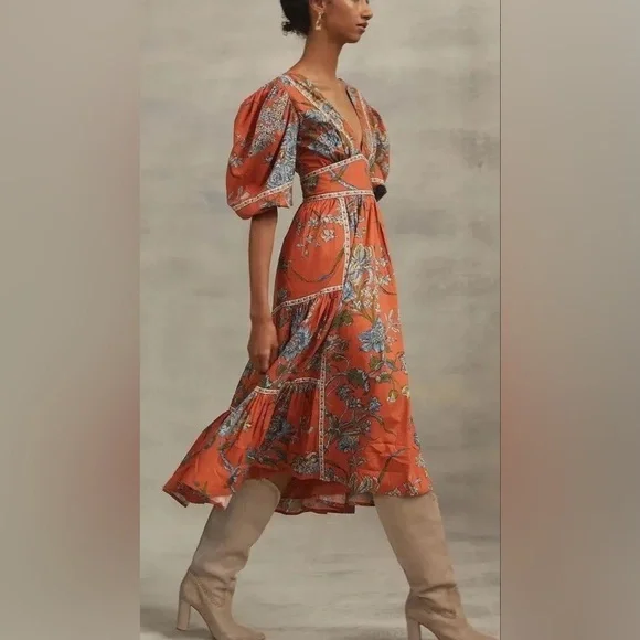 Anthropologie - House of Harlow Wanda Floral Midi Dress - Picture 2 of 10